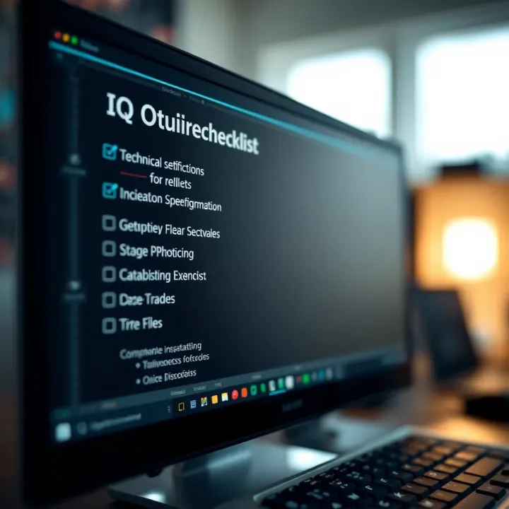Technical specifications checklist for installing IQ Option trading software on a computer