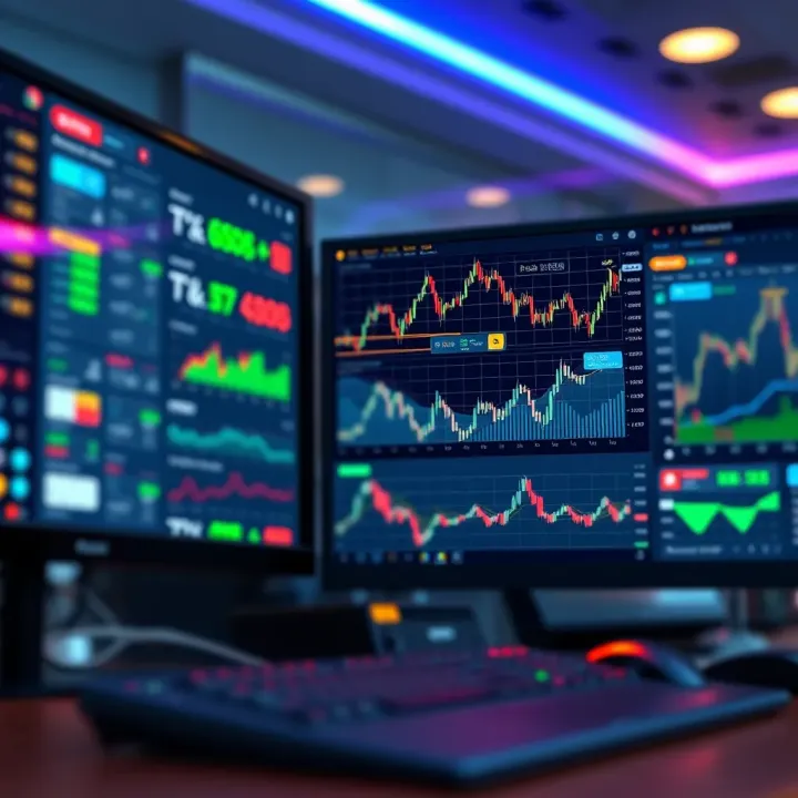 TradingView platform dashboard displaying multiple financial charts and indicators for market analysis