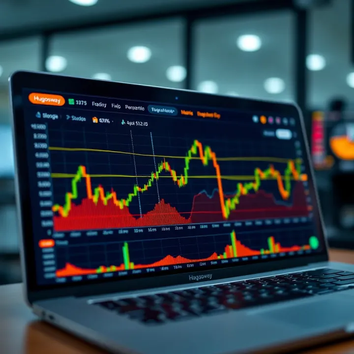 Graph showing trading performance and analytics on Hugosway platform for commodities and forex markets