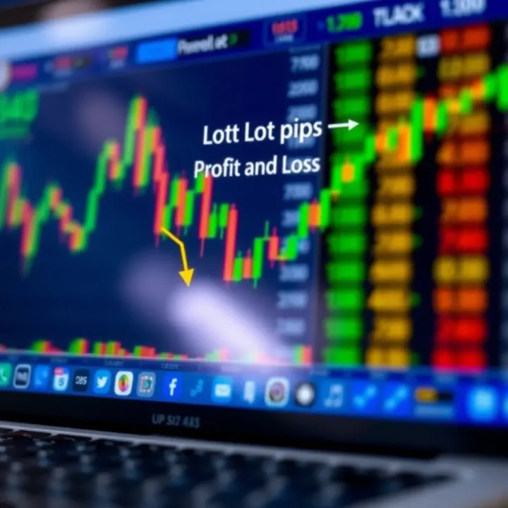 Effect of Lot Size on Profit and Loss in Forex Trading Diagram demonstrating the impact of lot size on profit and loss in Forex trading