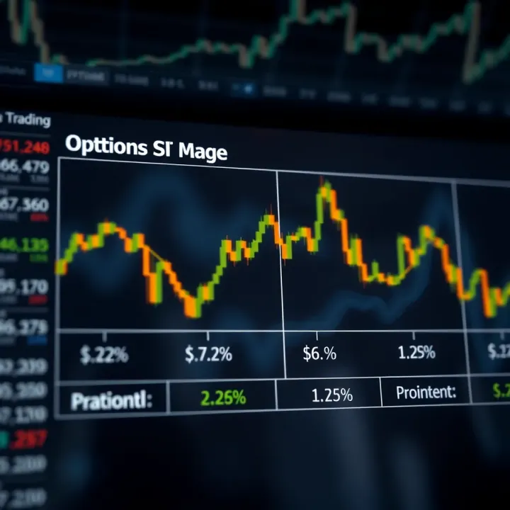 Diagram illustrating the basic concept of options trading with price fluctuations and potential profits
