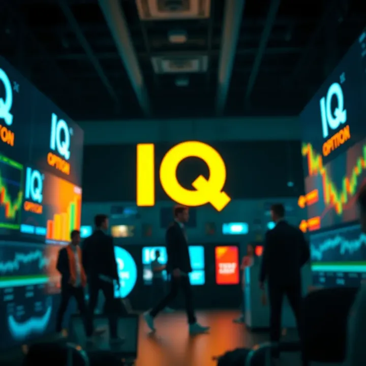 Illustration of digital marketing channels promoting IQ Option affiliate program