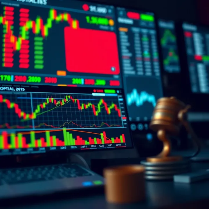 Illustration of financial charts and risk management concepts relevant to Colombian investors