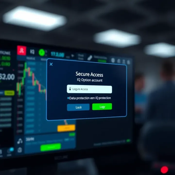 Secure login notification highlighting data protection for online trading account
