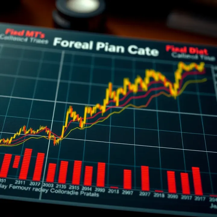 Chart illustrating various forecasting methods for currency exchange rates