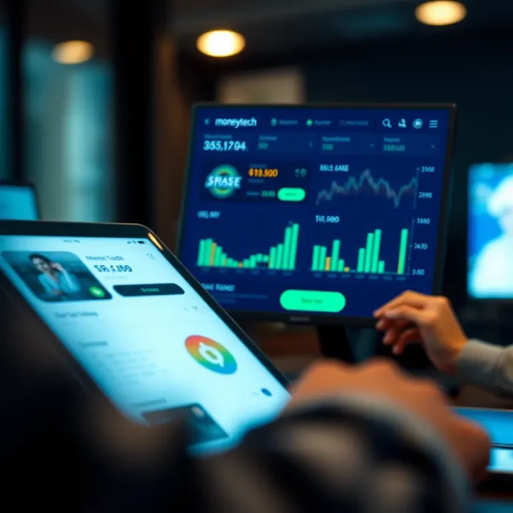 User experience review with digital feedback and ratings on finance app