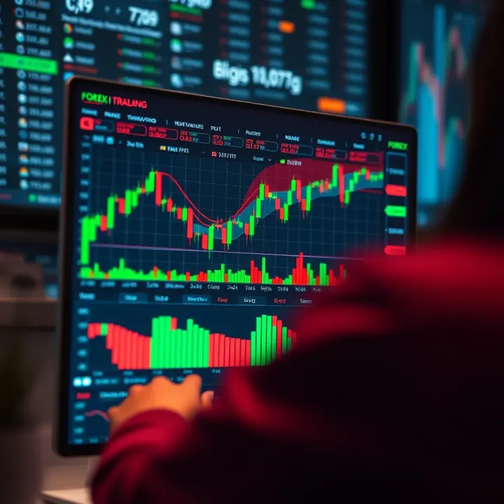 Overview of My Forex Funds Trading Platform Interface Forex trading platform dashboard showing market charts and capital allocation