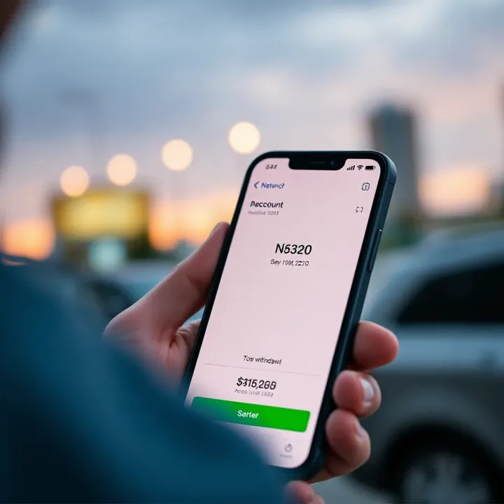 Mobile phone displaying Nequi app with balance update after transaction