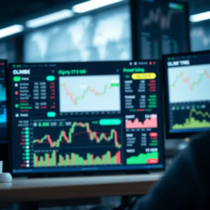 Dashboard view of trading platform displaying various financial asset charts and investment options