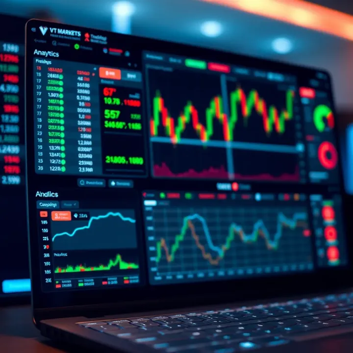Dashboard showing detailed trading analytics and market data on VT Markets platform