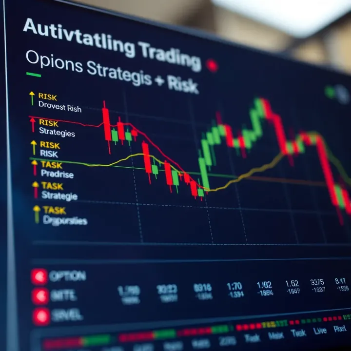 Chart showcasing different options trading strategies and associated risk levels