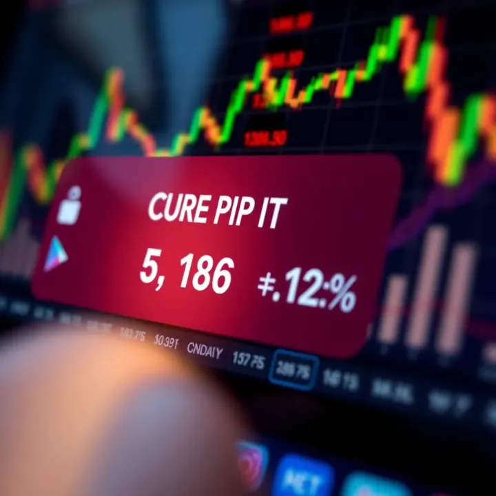 Forex pip value calculation interface showing currency pair and position size