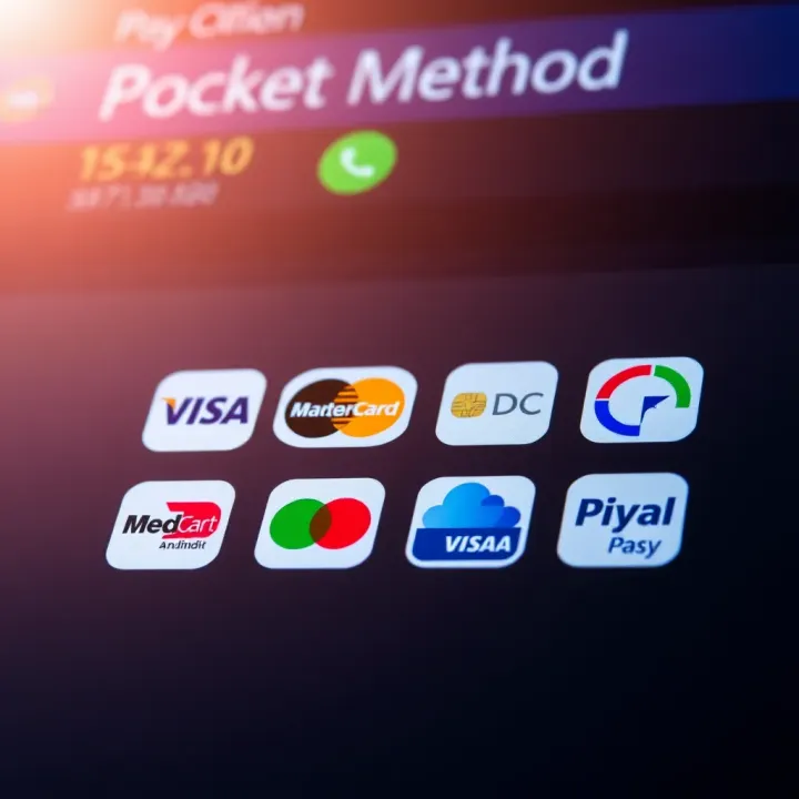 Various payment method icons for deposits and withdrawals on Pocket Option