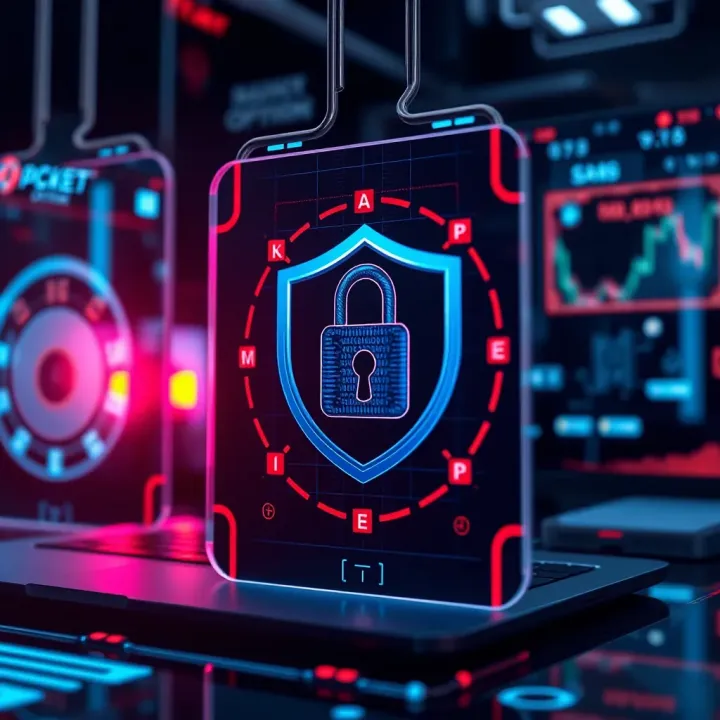Secure digital environment representing data protection and user safety in online trading