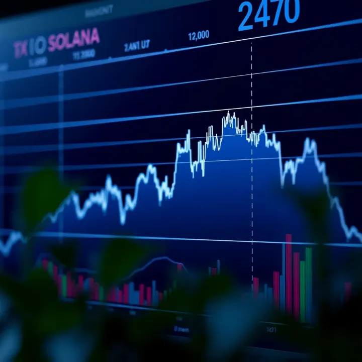 Graph showing the price trend of Solana cryptocurrency over recent months