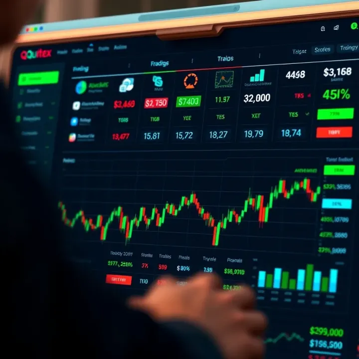 Dashboard overview of affiliate program earnings and statistics on a trading platform