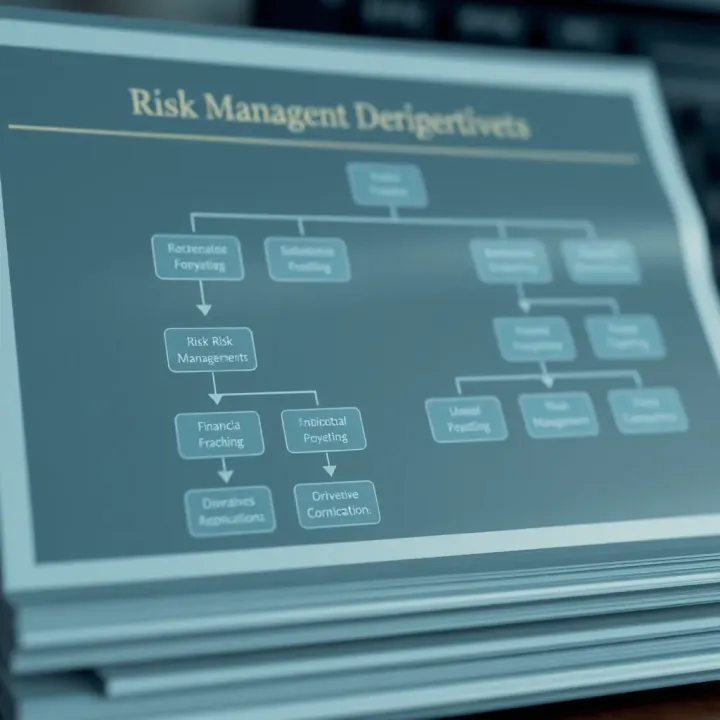 Flowchart showing risk management strategies using derivatives in Colombian financial sector