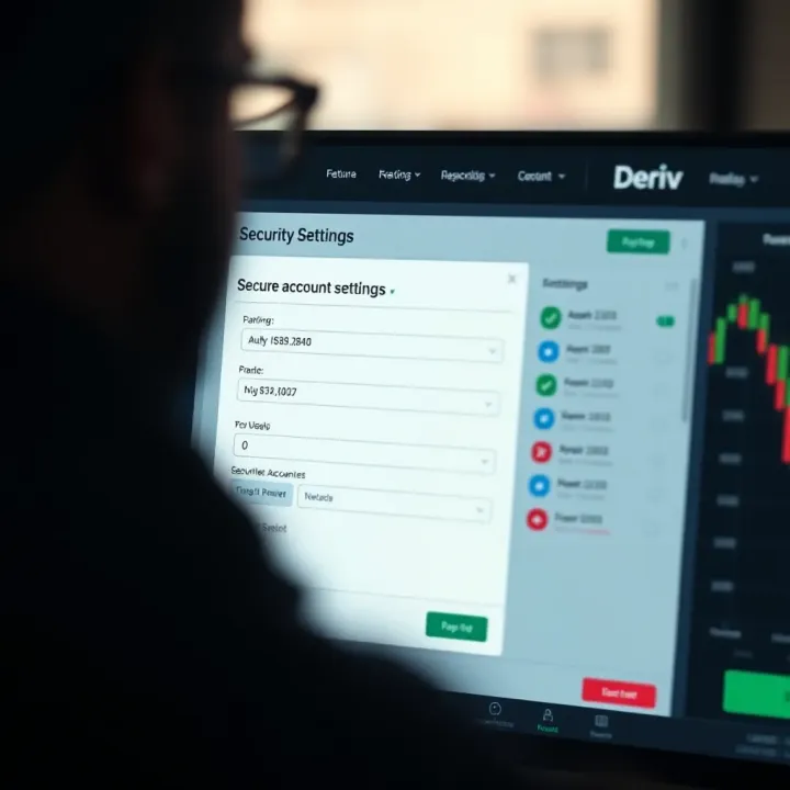 Secure account settings on trading platform dashboard
