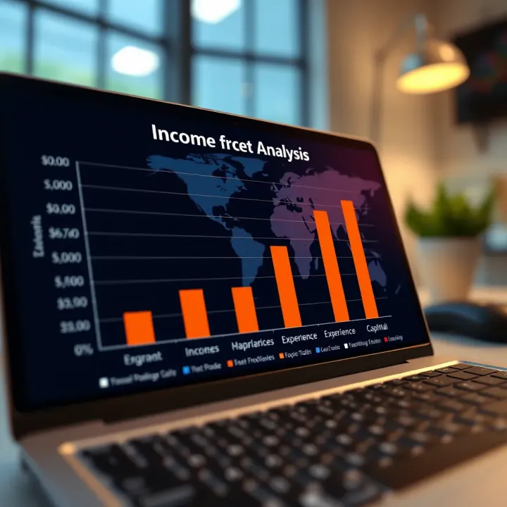Comprehensive Income Analysis of Traders by Experience and Capital Graph illustrating different income levels of traders based on experience and trading capital