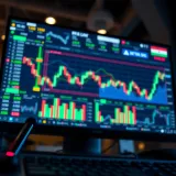 Modern trading platform interface showing graphs and market trends on a computer screen