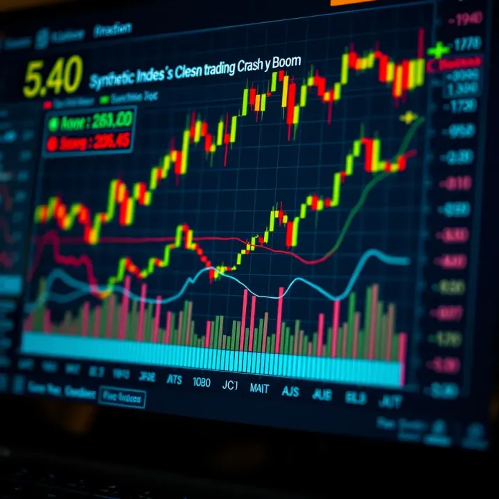 Trading Strategies and Risk Analysis for Synthetic Indices Crash and Boom Chart displaying common trading strategies and risk factors associated with synthetic indices Crash and Boom
