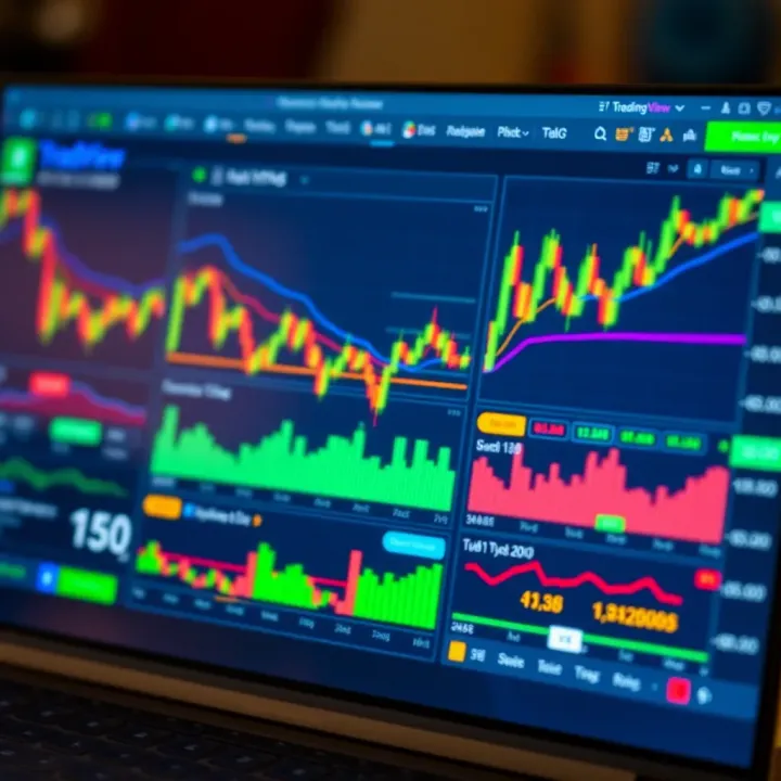 Dashboard displaying key trading indicators and tools for binary options on TradingView