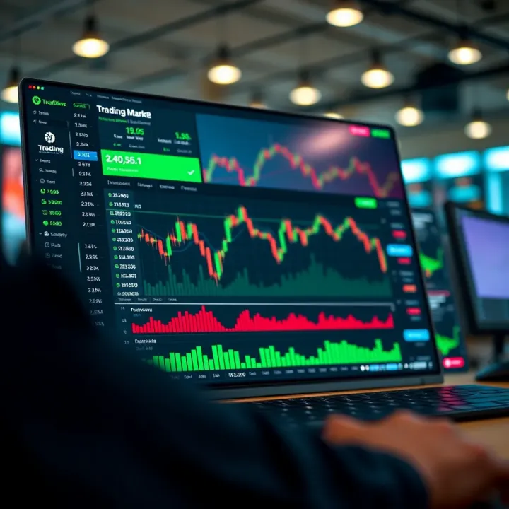 Customizable Trading Dashboard with Brokerage Integration Customizable trading dashboard showing market data, user tools, and brokerage integration features