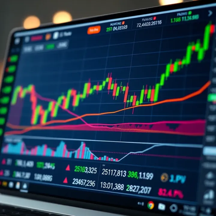 Interactive financial chart displaying various technical indicators and market trends on TradingView platform