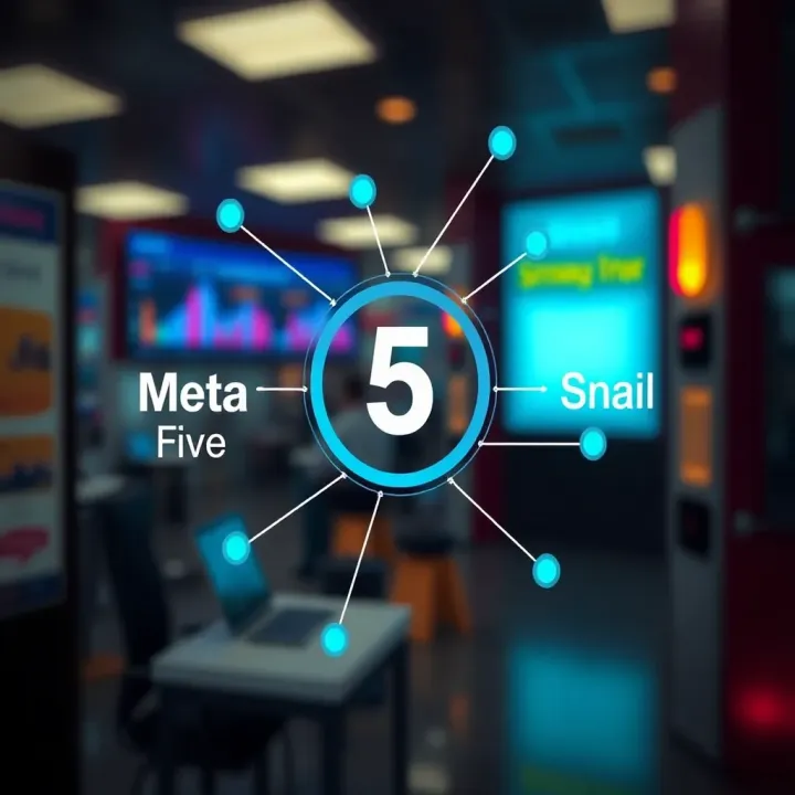 Digital strategy concepts connected by network lines symbolizing optimization goals