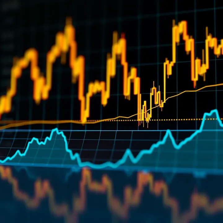 Graph showing the price fluctuations of gold against the US dollar highlighting key market trends