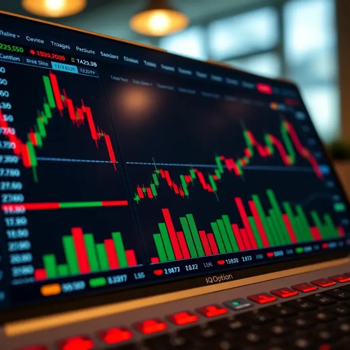 Graph showing trading strategies and risk management on a digital platform