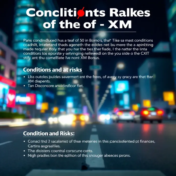 Graphic depicting conditions and risks associated with XM bonus usage